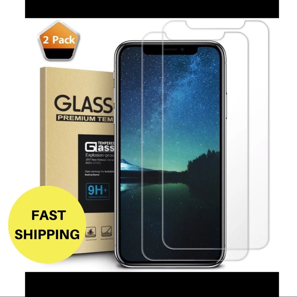 IPhone  GLASS PRO Tempered Glass (2) 2 Packs